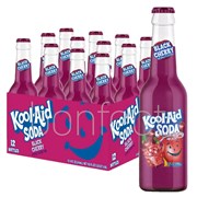 KoolAid Glass Bottle  Black Cherry 355ml  12 Pack