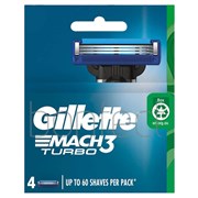 Gillette Mach 3 Turbo Razor Blades 4 Pack