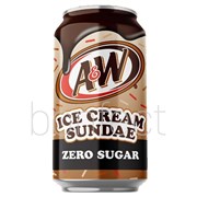 AW Ice Cream Sundae Zero Sugar Soda Can 355ml  12 Pack