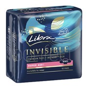 Libra Invisible Super Pads With Wings 12 Pads