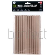 Eco Friendly Jumbo Paper Straws 25 Pack 22cm x 12cm