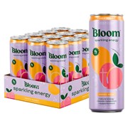 Bloom Sparkling Energy Drink Peach Mango 355ml  12 Pack