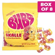 BUBS Sour Skalle Lemon Raspberry Bag 156g  8 Pack
