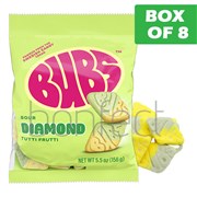 BUBS Sour Diamond Tutti Frutti Bag 156g  8 Pack