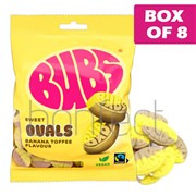 BUBS Sweet Ovals Banana Toffee Bag 156g  8 Pack