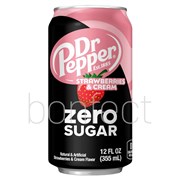 Dr Pepper Strawberry Cream Soda Zero Sugar Can 355ml  12 Pack