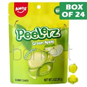 Amos Peelerz Green Apple Bag 85g  24 Pack