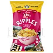 Eta Ripple Pickled Onion Potato Chips 150g  12 Pack