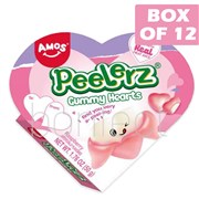 Amos Peelerz Hearts Raspberry Valentine 50g  12 Pack