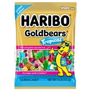 Haribo Goldbears Tropical Gummy Candy Bag 113g  12 Pack