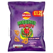 Walkers Monster Munch Pickled Onion Grab Bag 72g18 Pack