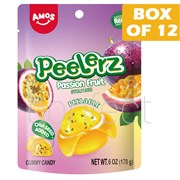 Amos Peel Gummy Bag 170g  12 Pack  Passion Fruit