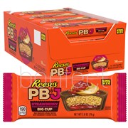 Reese Big Cup Chocolate Peanut Butter  SJelly Strawberry Cups King Size 79g  16 Pack