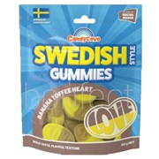 Candy Cove Swedish Gummies Banana Toffee Heart 80g  18 Pack