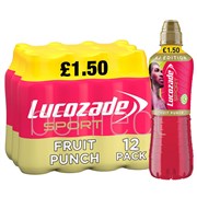 Lucozade Sport Energy Drink AJ Edition Fruit Punch 500ml  12 Pack