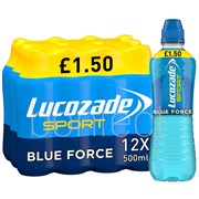 Lucozade Sport Energy Drink Blue Force 500ml  12 Pack