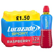 Lucozade Sport Energy Drink Raspberry 500ml  12 Pack