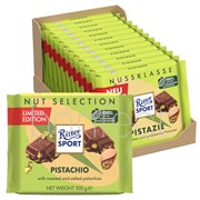 Ritter Sport Pistachio Tower Milk Chocolate Bar 100g  12 Pack