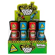 Bazooka Push Pop Flip n Dip Sour Display 25g  12 Pack
