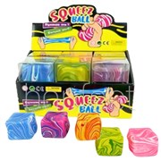 Fidget Squeeze Ball  Stretch Marble Cube 45 cm 12 Pieces