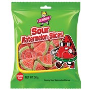 Gummini Sour Watermelon Slices 50g  24 Pack