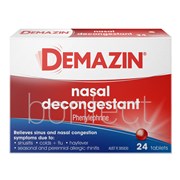 DEMAZIN NASAL DECONGESTANT  24 TABLETS